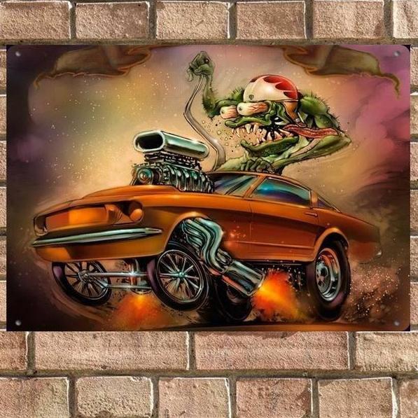 Chopper tattoo car`s rock`n`roll